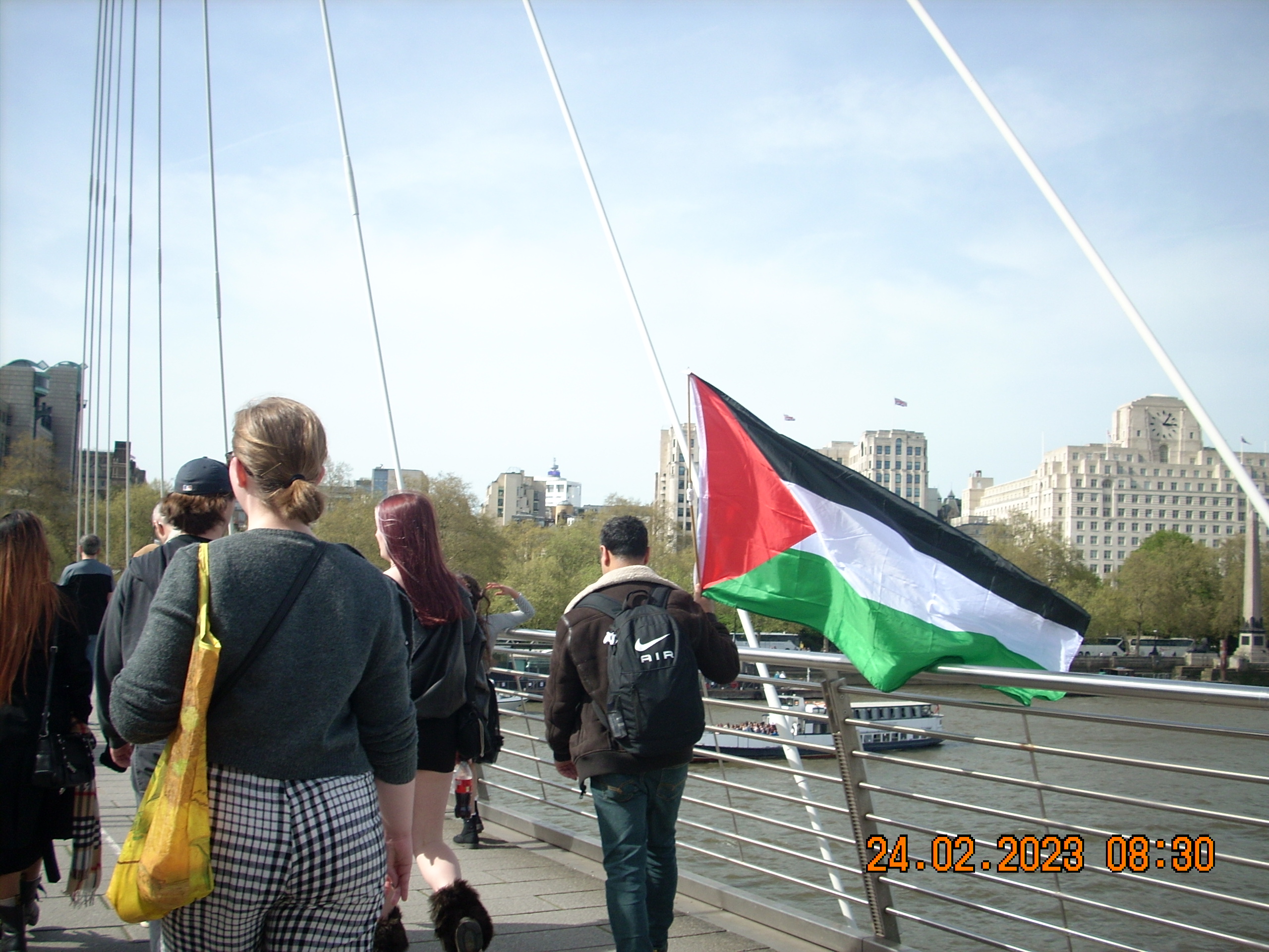 palestinian flag flying