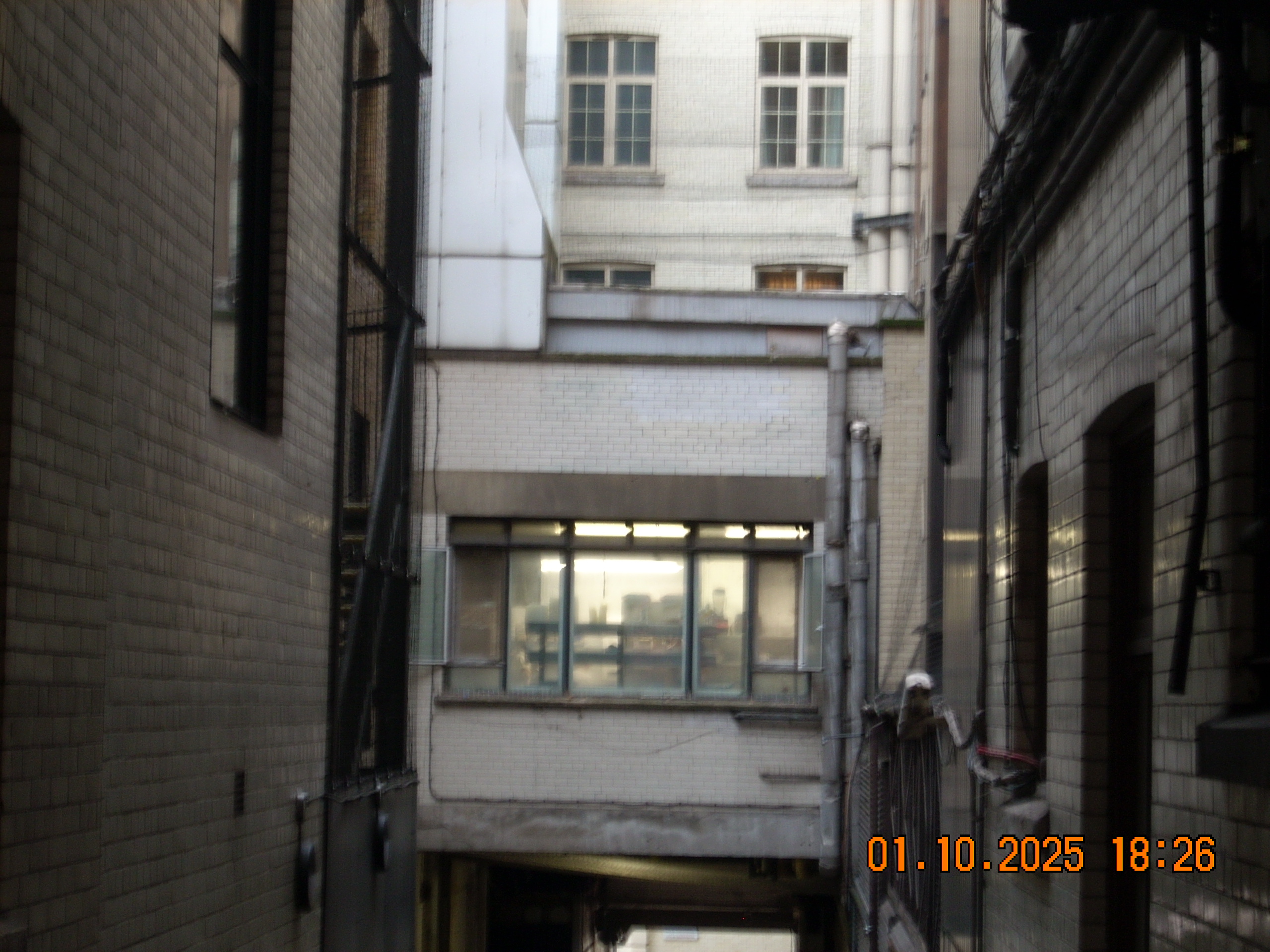 windows in a passage way